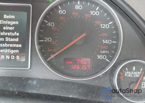 2002 Audi A4 3.0 из США, поврежденный, VIN WAULT68E62A312583